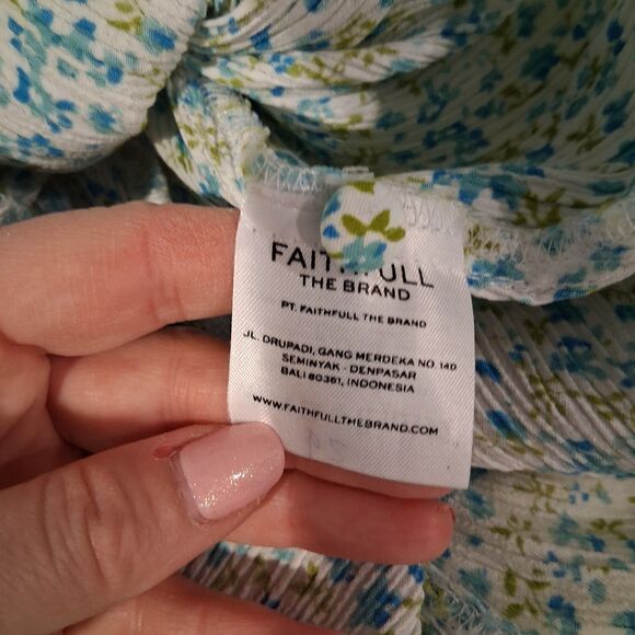 Faithfull the Brand Maud Midi Dress in Tilde Floral Print US Size 4 Preppy Work - Picture 10 of 11